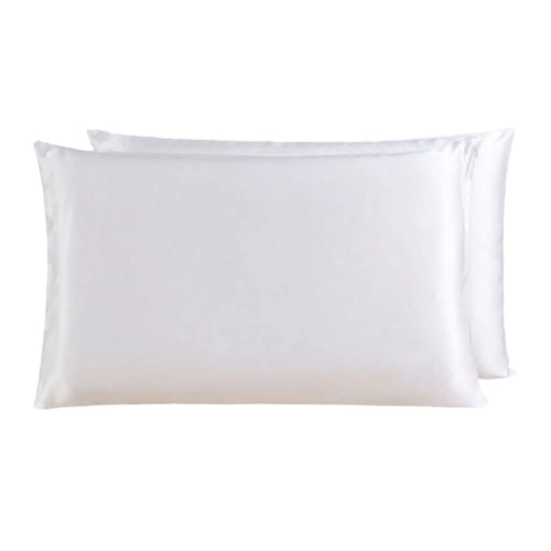 Sheba & Mulberry Silk Zipper Pillow Case - Majesty white