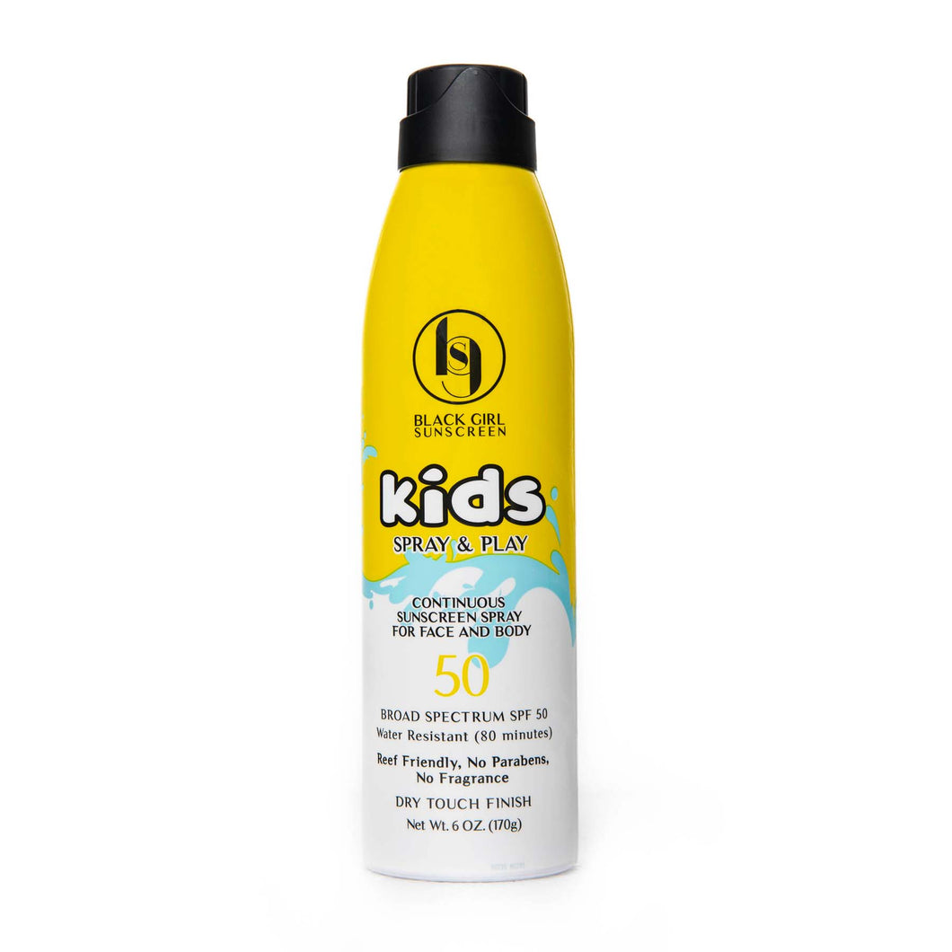 Black Girl Sunscreen Kids Spray & Play SPF 50 Sunscreen